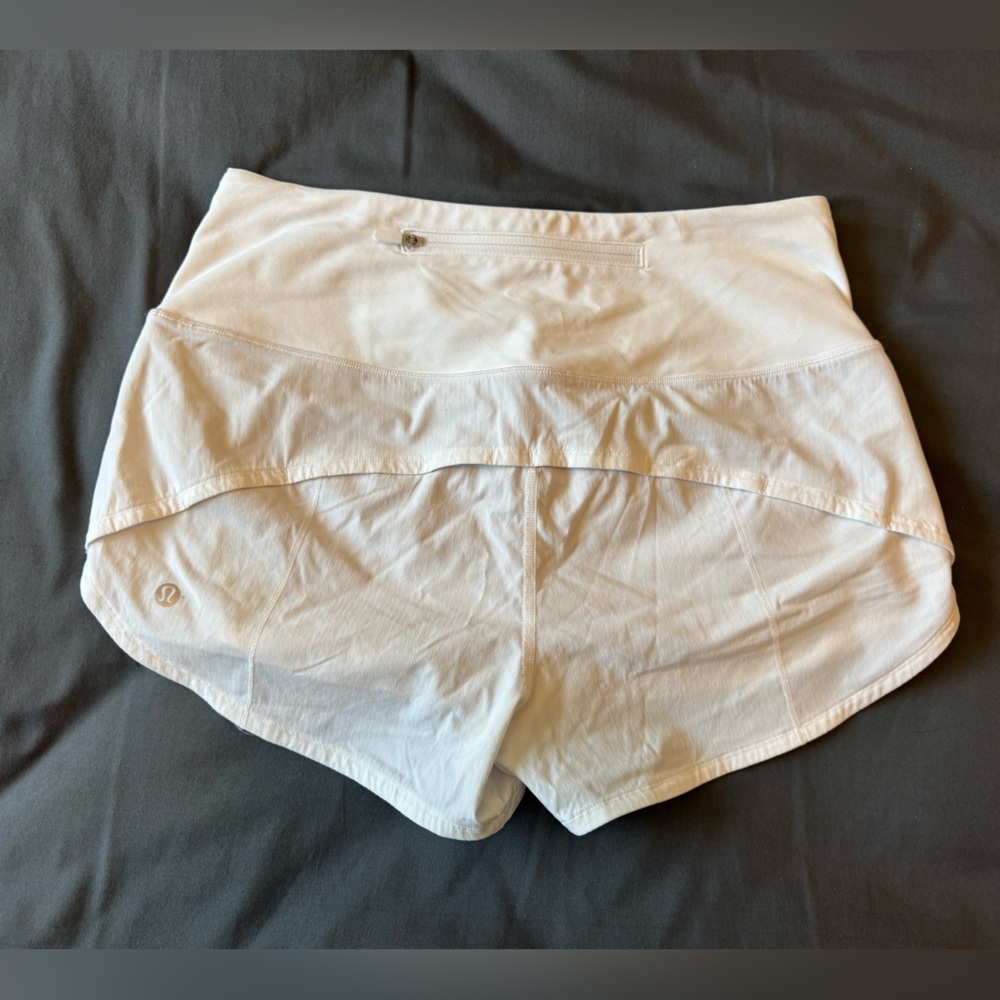 Lululemon Athletica White Athletic Shorts Lightweight Performance - Picture 2 of 5